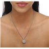 Image 2 : 14KT and 18KT White Gold 1.41ctw Diamond Pendant With Chain