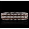 Image 3 : 18KT White Gold 9.60ctw Ruby and Diamond Bracelet