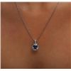 Image 2 : 18KT White Gold 2.62ct Tanzanite and Diamond Pendant With Chain