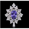 Image 3 : 14KT White Gold 2.45ct Tanzanite and Diamond Ring