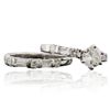 Image 6 : 14KT White Gold 1.33ctw Diamond Ring Wedding Set