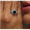 Image 1 : 14KT White Gold 1.88ct Sapphire and Diamond Ring