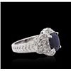 Image 4 : 14KT White Gold 1.88ct Sapphire and Diamond Ring