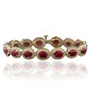 Image 1 : 14KT Yellow Gold 12.90ctw Ruby and Diamond Bracelet