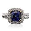 Image 3 : 14KT Two-Tone Gold 3.47ct Tanzanite and Diamond Ring