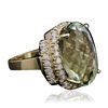 Image 4 : 14KT Yellow Gold 16.00ct Green Quartz and Diamond Ring