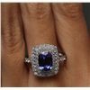 Image 6 : 14KT White Gold 2.10ct Tanzanite and Diamond Ring