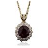 Image 3 : 14KT Yellow Gold 7.00ct Ruby and Diamond Pendant With Chain