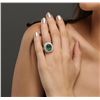 Image 1 : 14KT Yellow Gold 3.82ct Emerald and Diamond Ring