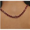 Image 5 : 14KT Yellow Gold 10.56ctw Ruby and Diamond Necklace