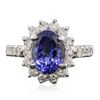 Image 3 : 14KT White Gold 2.43ct Tanzanite and Diamond Ring