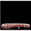 Image 4 : 14KT Yellow Gold 17.01ctw Ruby Bracelet