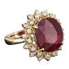 Image 2 : 14KT Yellow Gold 7.29ct Ruby and Diamond Ring