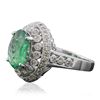 Image 4 : 14KT White Gold 2.40ct Emerald and Diamond Ring