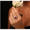 Image 2 : 14KT Two-Tone Gold 3.46ct Rubelite and Diamond Ring