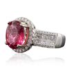 Image 4 : 14KT Two-Tone Gold 3.46ct Rubelite and Diamond Ring