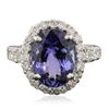 Image 3 : 14KT White Gold 5.22ct Tanzanite and Diamond Ring