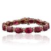 Image 3 : 14KT Rose Gold 43.12ctw Ruby and Diamond Bracelet