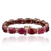 Image 9 : 14KT Rose Gold 43.12ctw Ruby and Diamond Bracelet