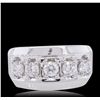 Image 3 : 14KT White Gold 1.06ctw Diamond Ring