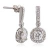 Image 2 : 14KT White Gold 1.50ctw Diamond Earrings