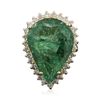 Image 3 : 14KT Yellow Gold 19.13ct GIA Certified Emerald and Diamond Ring