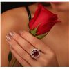 Image 1 : 14KT Yellow Gold 9.05ct Ruby and Diamond Ring