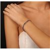Image 2 : 14KT White Gold 6.84ctw Sapphire and Diamond Bracelet