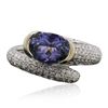 Image 3 : 14KT Two-Tone Gold 1.99ct Tanzanite and Diamond Ring