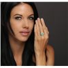 Image 1 : 14KT White Gold 2.17ct Emerald and Diamond Ring