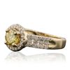 Image 2 : 14KT Yellow Gold GIA Certified 1.46ctw Diamond Ring