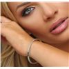 Image 1 : 14KT White Gold 1.01ctw Diamond Bangle Bracelet