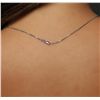 Image 5 : 14KT White Gold 2.28ct Tanzanite and Diamond Pendant With Chain
