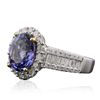 Image 4 : 14KT White Gold 3.03ct Tanzanite and Diamond Ring