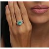 Image 2 : 14KT White Gold 2.22ct Emerald and Diamond Ring