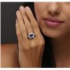 Image 2 : 14KT White Gold 3.45ct Tanzanite and Diamond Ring