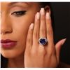 Image 2 : 14KT Two-Tone Gold 16.27ct GIA Certified Tanzanite and Diamond Ring