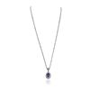 Image 4 : 18KT White Gold 3.22ct Tanzanite and Diamond Pendant With Chain