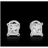 Image 3 : 14KT White Gold 1.32ctw Diamond Solitaire Earrings