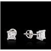 Image 4 : 14KT White Gold 1.32ctw Diamond Solitaire Earrings