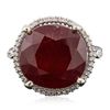 Image 3 : 14KT White Gold 12.94ct Ruby and Diamond Ring