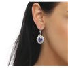 Image 1 : 14KT White Gold 7.46ctw Tanzanite and Diamond Earrings