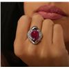 Image 5 : 14KT White Gold 5.76ct Ruby and Diamond Ring