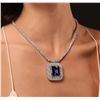 Image 1 : 18KT White Gold 43.74ct Tanzanite and Diamond Necklace