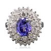 Image 3 : 14KT White Gold 2.38ct Tanzanite and Diamond Ring