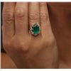 Image 2 : 14KT Yellow Gold 2.44ct Emerald and Diamond Ring