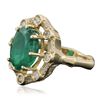 Image 4 : 14KT Yellow Gold 2.44ct Emerald and Diamond Ring