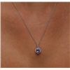 Image 9 : 14KT White Gold 0.84ct Tanzanite and Diamond Pendant With Chain