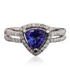 Image 1 : 14KT White Gold 1.34ct Tanzanite and Diamond Ring