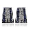 Image 1 : 14KT White Gold 2.52ctw Sapphire and Diamond Earrings